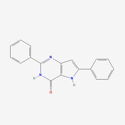 2,6-diphenyl-1,5-dihydropyrrolo[3,2-d]pyrimidin-4-one (CAS: 237435-24-4) - Chemical Structure and Molecular Formula 