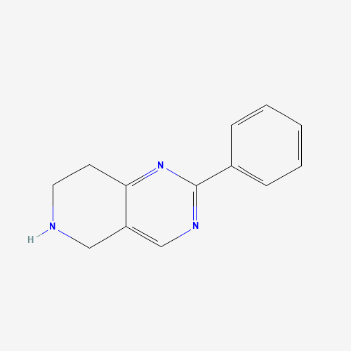 2-phenyl-5,6,7,8-tetrahydropyrido[4,3-d]pyrimidine (CAS: 777842-72-5) - Chemical Structure and Molecular Formula 