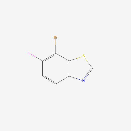 7-bromo-6-iodo-1,3-benzothiazole (CAS: 1326714-61-7) - Chemical Structure and Molecular Formula 