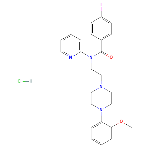4-iodo-N-[2-[4-(2-methoxyphenyl)piperazin-1-yl]ethyl]-N-pyridin-2-ylbenzamide;hydrochloride (CAS: 220643-77-6) - Related Chemical Product