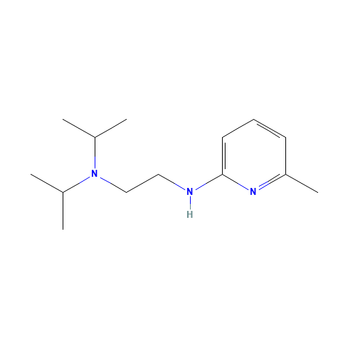 N-(6-methylpyridin-2-yl)-N',N'-di(propan-2-yl)ethane-1,2-diamine (CAS: 75329-50-9) - Chemical Structure and Molecular Formula 