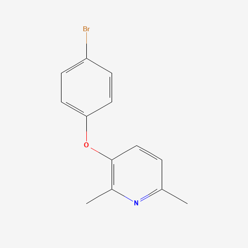 3-(4-bromophenoxy)-2,6-dimethylpyridine (CAS: 1362703-24-9) - Chemical Structure and Molecular Formula 
