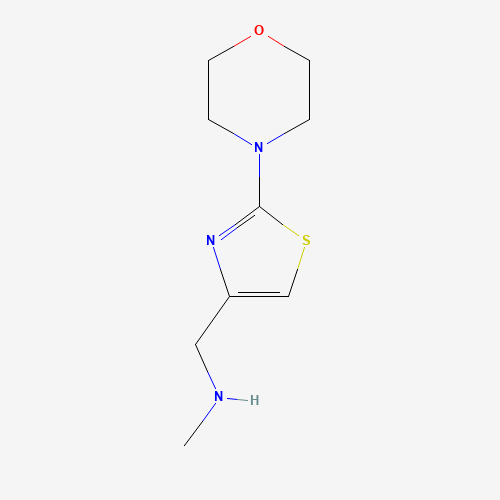 N-methyl-1-(2-morpholin-4-yl-1,3-thiazol-4-yl)methanamine (CAS: 915707-64-1) - Chemical Structure and Molecular Formula 