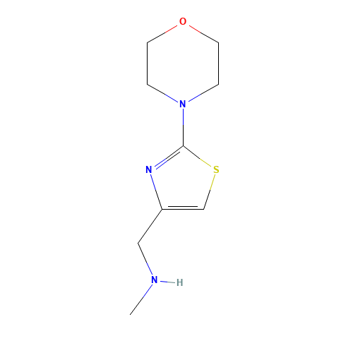 N-methyl-1-(2-morpholin-4-yl-1,3-thiazol-4-yl)methanamine (CAS: 915707-64-1) - Chemical Structure and Molecular Formula 