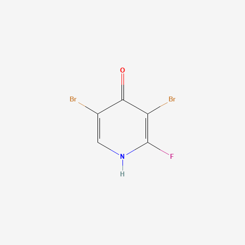 3,5-dibromo-2-fluoro-1H-pyridin-4-one (CAS: 54929-38-3) - Chemical Structure and Molecular Formula 