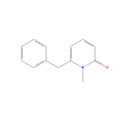 6-benzyl-1-methylpyridin-2-one (CAS: 63487-02-5) - Chemical Structure and Molecular Formula 