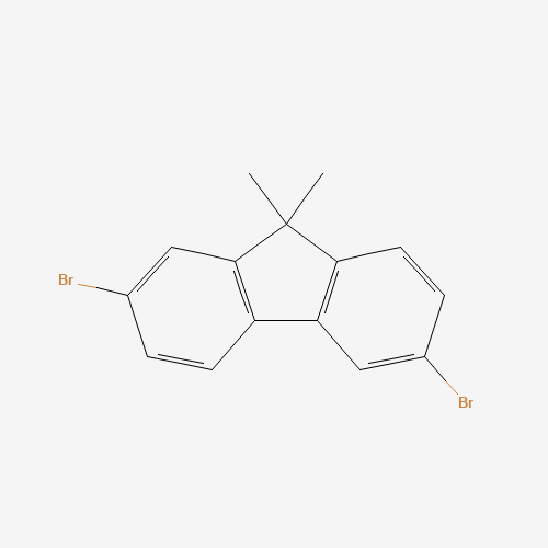 2,6-dibromo-9,9-dimethylfluorene (CAS: 925889-85-6) - Chemical Structure and Molecular Formula 