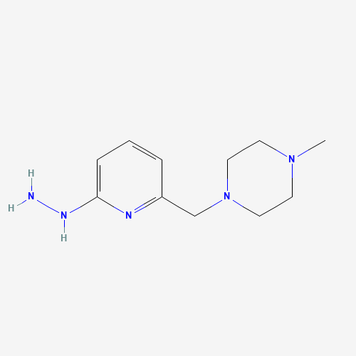 [6-[(4-methylpiperazin-1-yl)methyl]pyridin-2-yl]hydrazine (CAS: 1372811-13-6) - Chemical Structure and Molecular Formula 