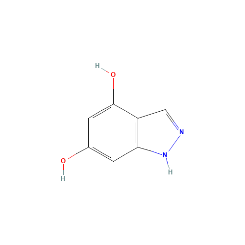 4-hydroxy-1,2-dihydroindazol-6-one (CAS: 885518-73-0) - Chemical Structure and Molecular Formula 