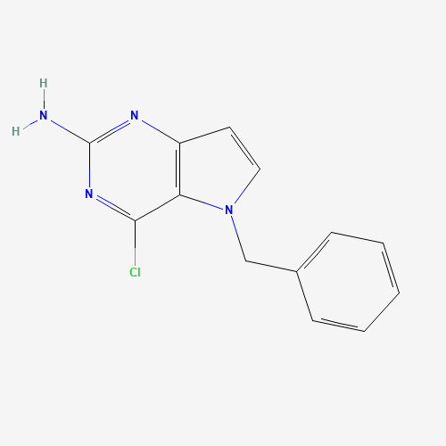 5-benzyl-4-chloropyrrolo[3,2-d]pyrimidin-2-amine (CAS: 914496-94-9) - Chemical Structure and Molecular Formula 
