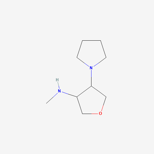 N-methyl-4-pyrrolidin-1-yloxolan-3-amine (CAS: 1215672-25-5) - Chemical Structure and Molecular Formula 