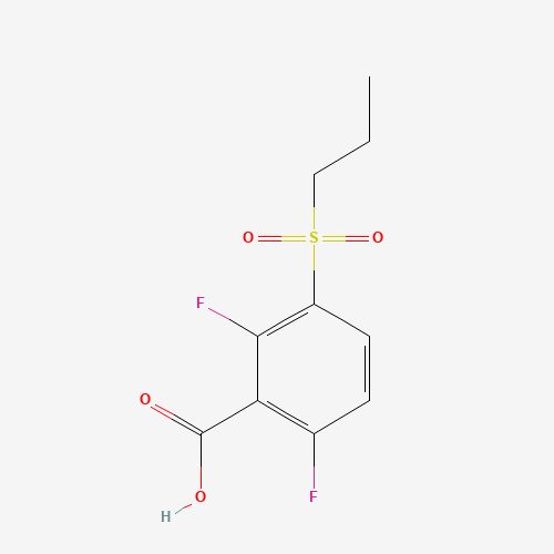 2,6-difluoro-3-propylsulfonylbenzoic acid (CAS: 1152501-92-2) - Chemical Structure and Molecular Formula 