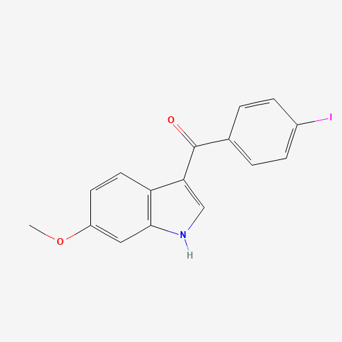 (4-iodophenyl)-(6-methoxy-1H-indol-3-yl)methanone (CAS: 1390645-04-1) - Chemical Structure and Molecular Formula 