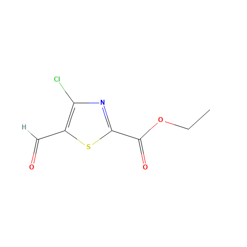 ethyl 4-chloro-5-formyl-1,3-thiazole-2-carboxylate (CAS: 480451-19-2) - Chemical Structure and Molecular Formula 