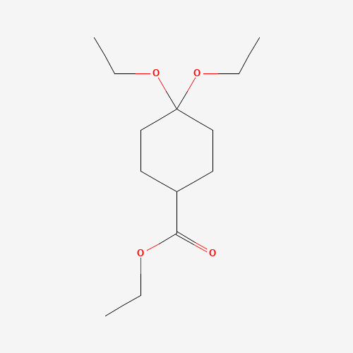 ethyl 4,4-diethoxycyclohexane-1-carboxylate (CAS: 860469-35-8) - Chemical Structure and Molecular Formula 