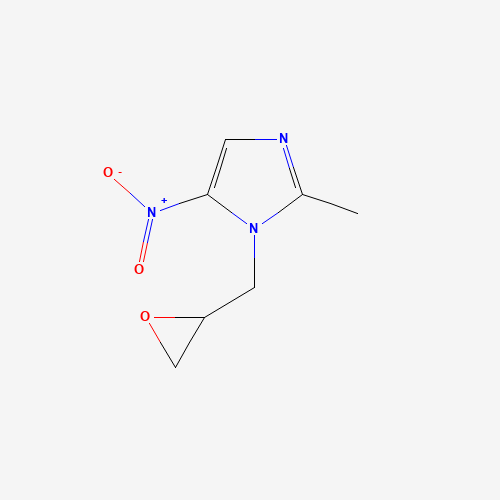 2-methyl-5-nitro-1-(oxiran-2-ylmethyl)imidazole (CAS: 16773-52-7) - Chemical Structure and Molecular Formula 