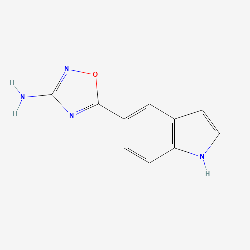 5-(1H-indol-5-yl)-1,2,4-oxadiazol-3-amine (CAS: 1401349-85-6) - Chemical Structure and Molecular Formula 