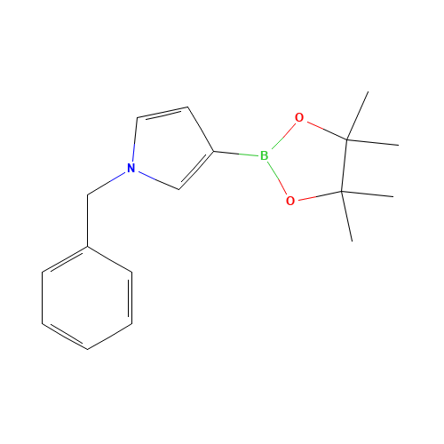 1-benzyl-3-(4,4,5,5-tetramethyl-1,3,2-dioxaborolan-2-yl)pyrrole (CAS: 439813-83-9) - Chemical Structure and Molecular Formula 