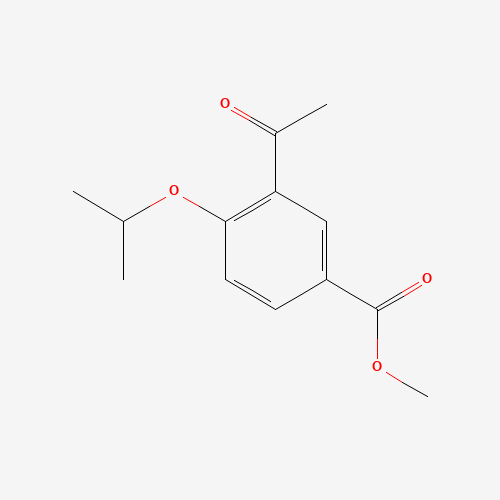 methyl 3-acetyl-4-propan-2-yloxybenzoate (CAS: 259147-67-6) - Chemical Structure and Molecular Formula 