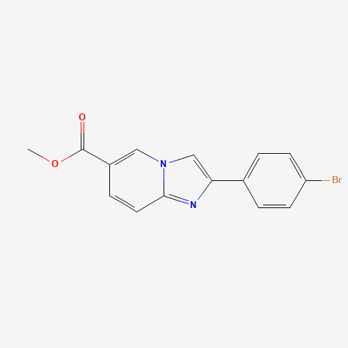 methyl 2-(4-bromophenyl)imidazo[1,2-a]pyridine-6-carboxylate (CAS: 866133-69-9) - Chemical Structure and Molecular Formula 