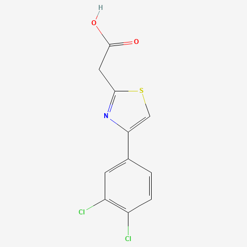 2-[4-(3,4-dichlorophenyl)-1,3-thiazol-2-yl]acetic acid (CAS: 898390-41-5) - Chemical Structure and Molecular Formula 