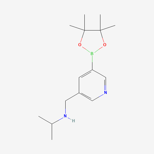 N-[[5-(4,4,5,5-tetramethyl-1,3,2-dioxaborolan-2-yl)pyridin-3-yl]methyl]propan-2-amine (CAS: 919347-30-1) - Chemical Structure and Molecular Formula 