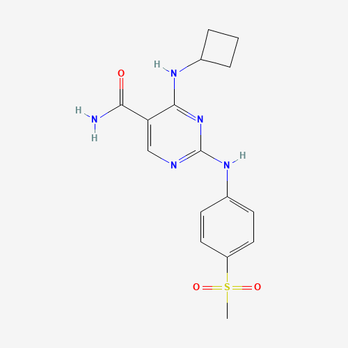4-(cyclobutylamino)-2-(4-methylsulfonylanilino)pyrimidine-5-carboxamide (CAS: 1198301-10-8) - Related Chemical Product