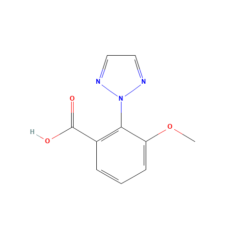 3-methoxy-2-(triazol-2-yl)benzoic acid (CAS: 1293285-10-5) - Chemical Structure and Molecular Formula 