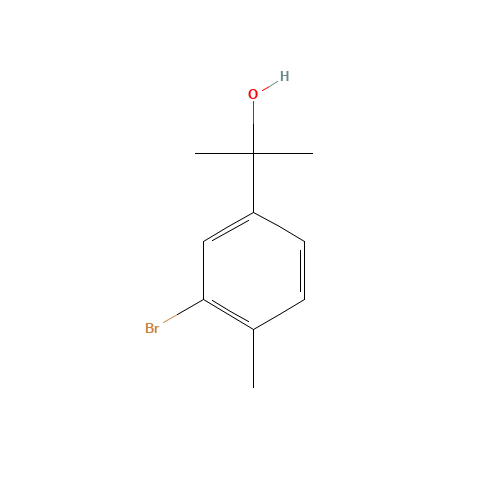 2-(3-bromo-4-methylphenyl)propan-2-ol (CAS: 40180-81-2) - Chemical Structure and Molecular Formula 