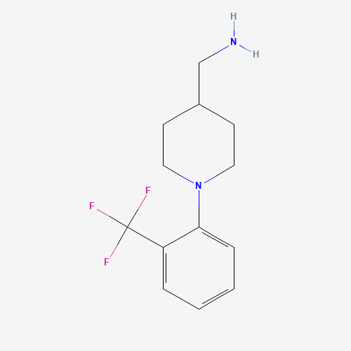 [1-[2-(trifluoromethyl)phenyl]piperidin-4-yl]methanamine (CAS: 1067716-68-0) - Chemical Structure and Molecular Formula 
