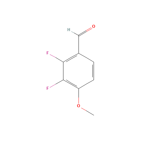 2,3-difluoro-4-methoxybenzaldehyde (CAS: 256417-11-5) - Chemical Structure and Molecular Formula 