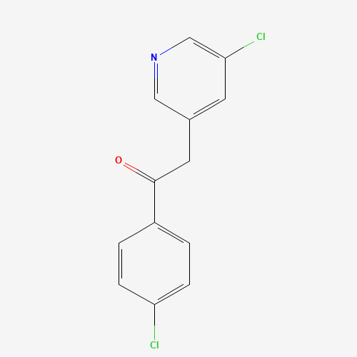 1-(4-chlorophenyl)-2-(5-chloropyridin-3-yl)ethanone (CAS: 1352073-56-3) - Chemical Structure and Molecular Formula 