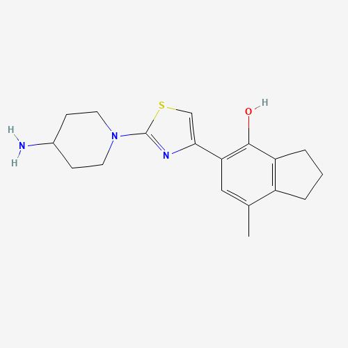 5-[2-(4-aminopiperidin-1-yl)-1,3-thiazol-4-yl]-7-methyl-2,3-dihydro-1H-inden-4-ol (CAS: 1314088-45-3) - Related Chemical Product