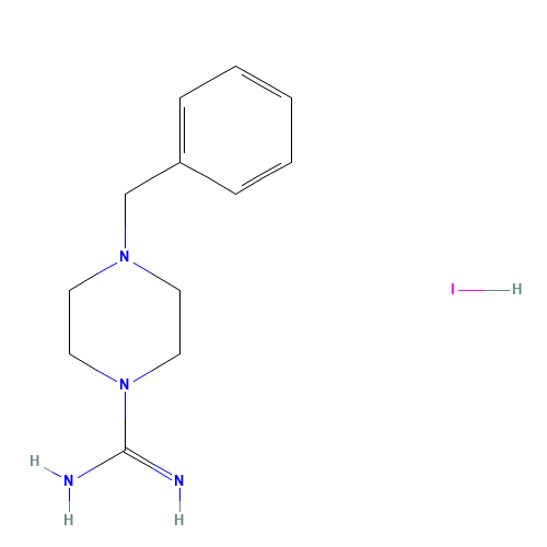4-benzylpiperazine-1-carboximidamide;hydroiodide (CAS: 852228-15-0) - Chemical Structure and Molecular Formula 