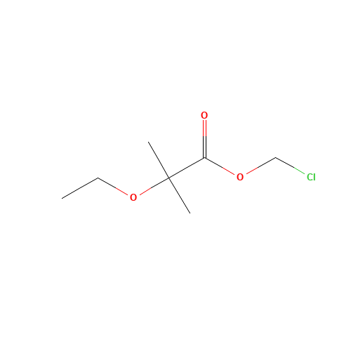 chloromethyl 2-ethoxy-2-methylpropanoate (CAS: 1000296-74-1) - Chemical Structure and Molecular Formula 