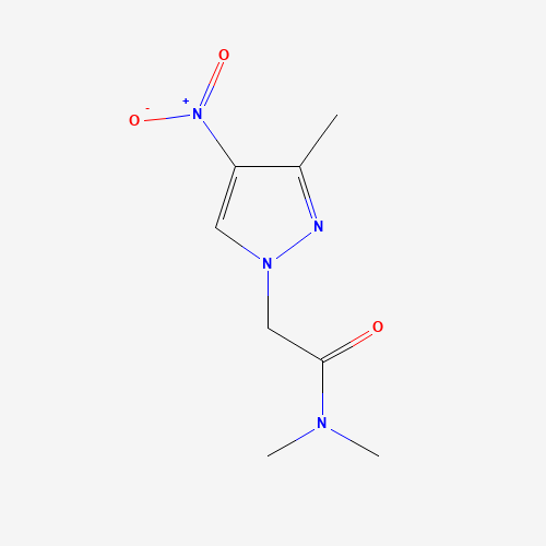 N,N-dimethyl-2-(3-methyl-4-nitropyrazol-1-yl)acetamide (CAS: 1257553-50-6) - Chemical Structure and Molecular Formula 