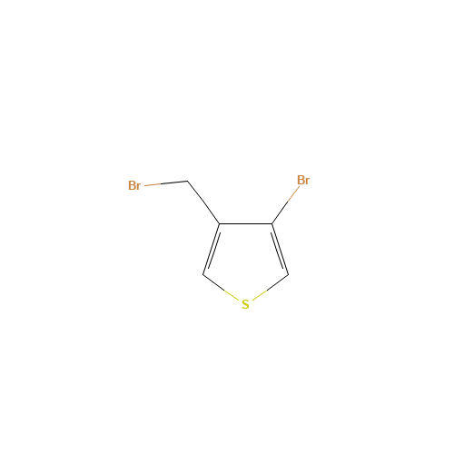 3-bromo-4-(bromomethyl)thiophene (CAS: 40032-80-2) - Chemical Structure and Molecular Formula 