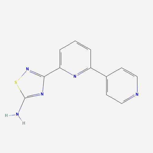 3-(6-pyridin-4-ylpyridin-2-yl)-1,2,4-thiadiazol-5-amine (CAS: 1179361-29-5) - Chemical Structure and Molecular Formula 
