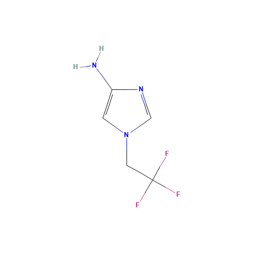 1-(2,2,2-trifluoroethyl)imidazol-4-amine (CAS: 1200606-93-4) - Chemical Structure and Molecular Formula 