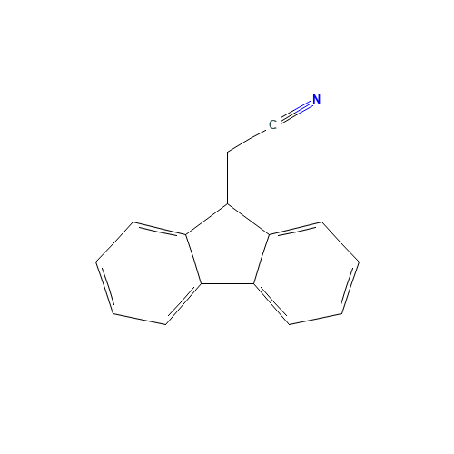 2-(9H-fluoren-9-yl)acetonitrile (CAS: 21745-43-7) - Chemical Structure and Molecular Formula 