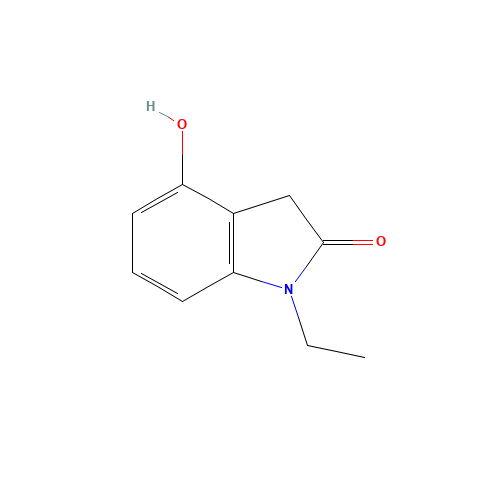 1-ethyl-4-hydroxy-3H-indol-2-one (CAS: 173541-15-6) - Chemical Structure and Molecular Formula 