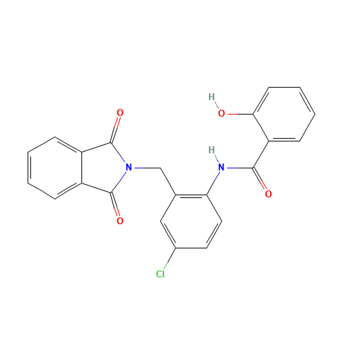 N-[4-chloro-2-[(1,3-dioxoisoindol-2-yl)methyl]phenyl]-2-hydroxybenzamide (CAS: 693288-97-0) - Related Chemical Product
