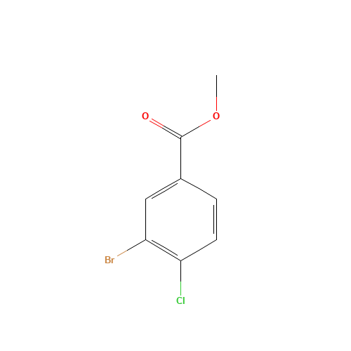 methyl 3-bromo-4-chlorobenzoate (CAS: 107947-17-1) - Chemical Structure and Molecular Formula 