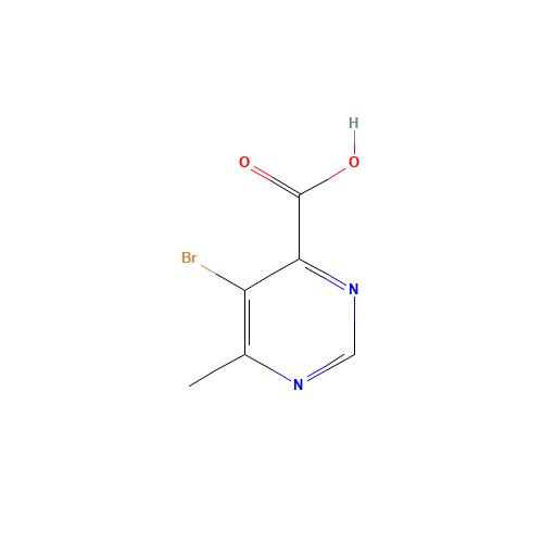 5-bromo-6-methylpyrimidine-4-carboxylic acid (CAS: 933683-74-0) - Chemical Structure and Molecular Formula 