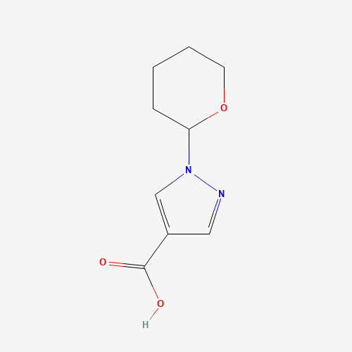 1-(oxan-2-yl)pyrazole-4-carboxylic acid (CAS: 848818-59-7) - Chemical Structure and Molecular Formula 
