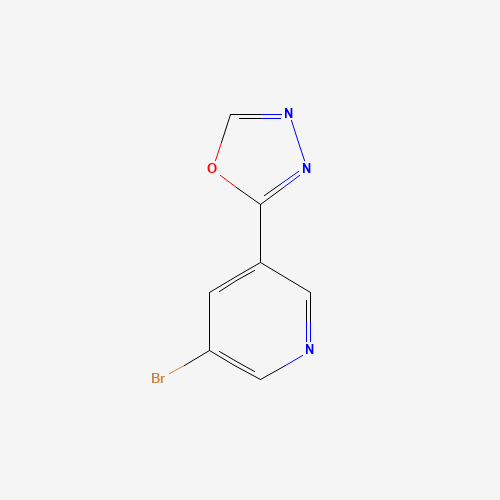 2-(5-bromopyridin-3-yl)-1,3,4-oxadiazole (CAS: 924869-13-6) - Chemical Structure and Molecular Formula 