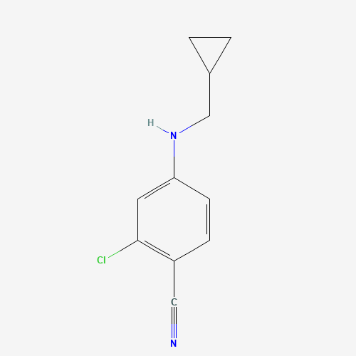 2-chloro-4-(cyclopropylmethylamino)benzonitrile (CAS: 864286-57-7) - Chemical Structure and Molecular Formula 