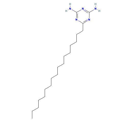 6-heptadecyl-1,3,5-triazine-2,4-diamine (CAS: 2533-20-2) - Chemical Structure and Molecular Formula 