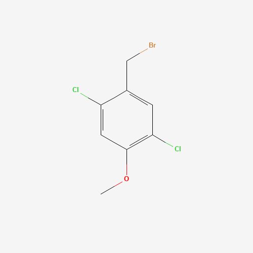 1-(bromomethyl)-2,5-dichloro-4-methoxybenzene (CAS: 1427753-68-1) - Chemical Structure and Molecular Formula 