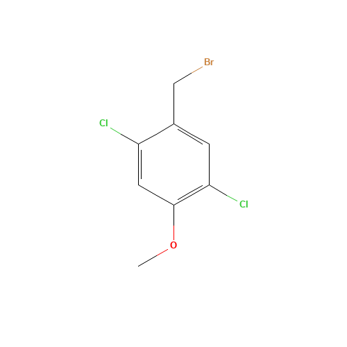 1-(bromomethyl)-2,5-dichloro-4-methoxybenzene (CAS: 1427753-68-1) - Chemical Structure and Molecular Formula 